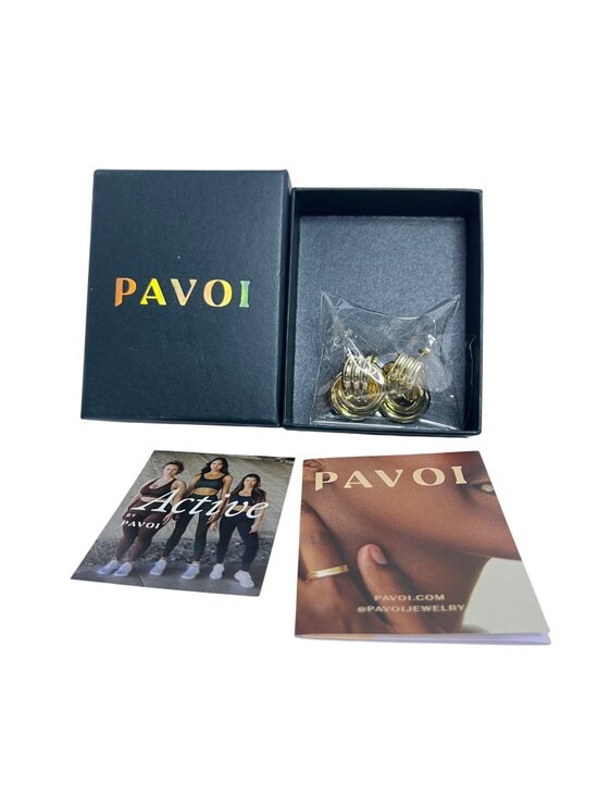 Pavoi Jewelry - Pavoi 14k Yellow Gold Plated Chunky Geo Door Knocker Pierced Earrings (6415)
